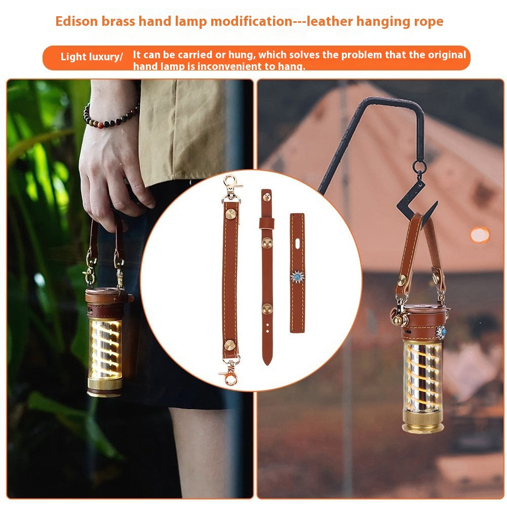 Camping Lantern Leather Hang Rope 3-piece