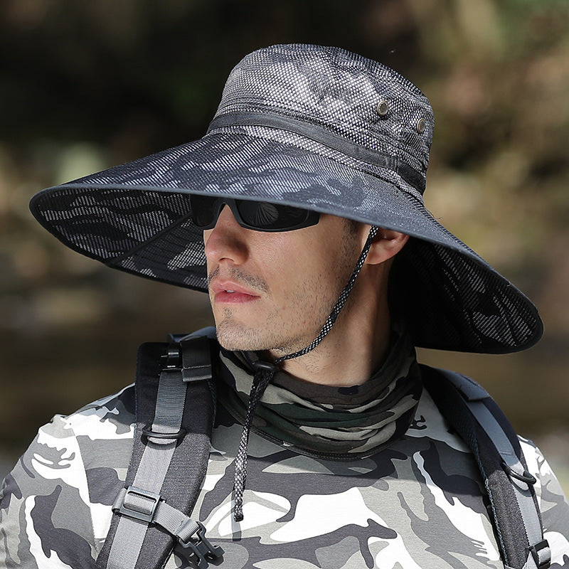 Outdoor Sun Screen Camouflage Hiking Hats