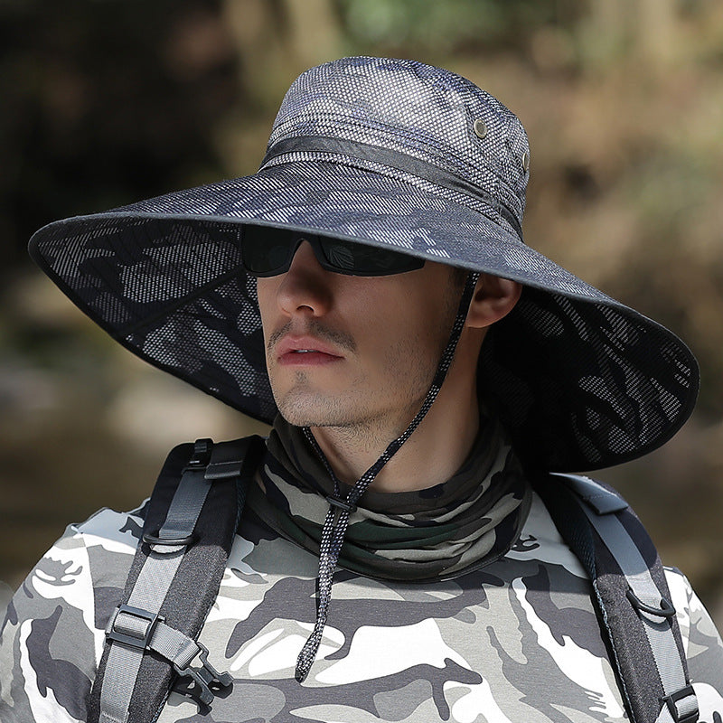 Outdoor Sun Screen Camouflage Hiking Hats