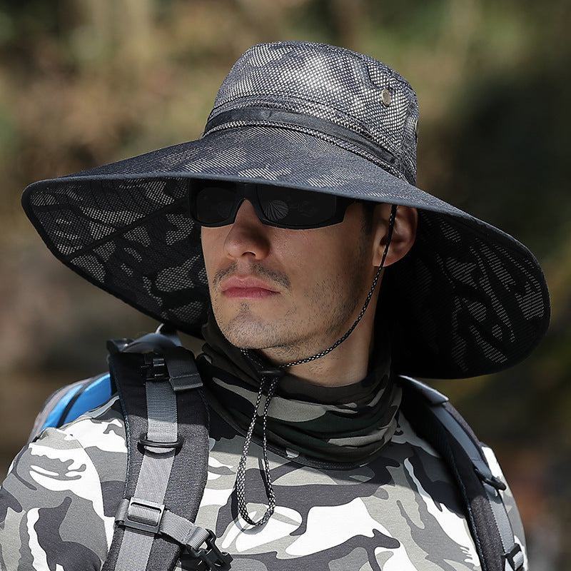 Outdoor Sun Screen Camouflage Hiking Hats