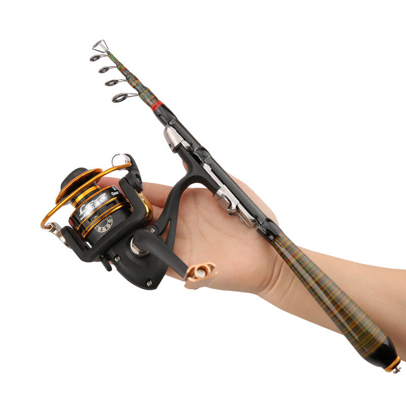 Telescopic Rock Fishing Rod Spinning Fly Carp