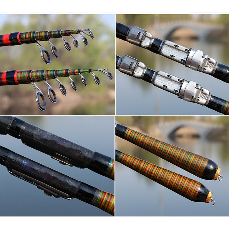 Telescopic Rock Fishing Rod Spinning Fly Carp
