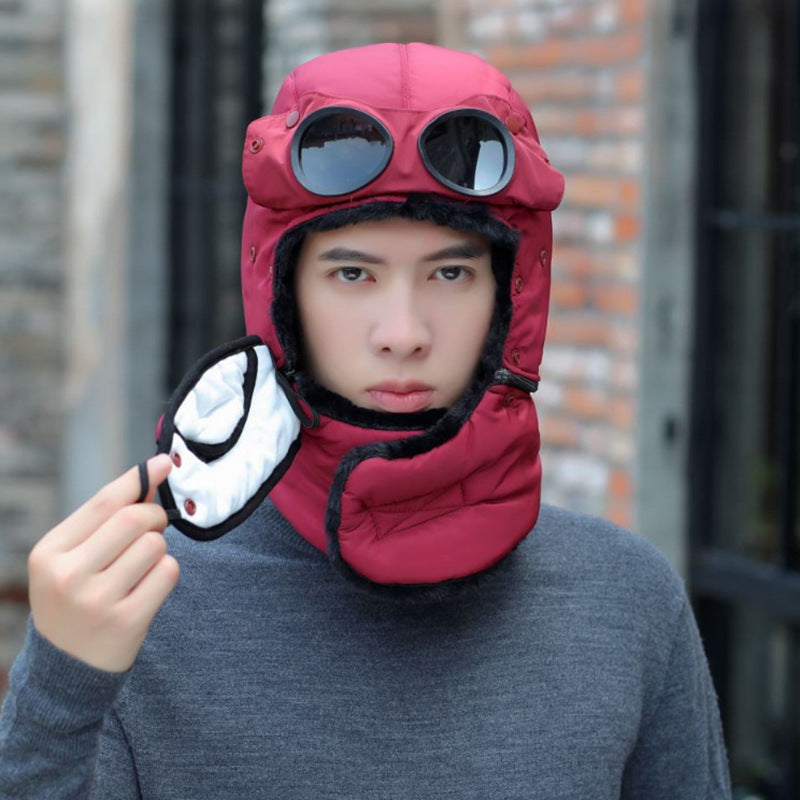 Winter Fleece Cap for Hiking Skiing Windproof