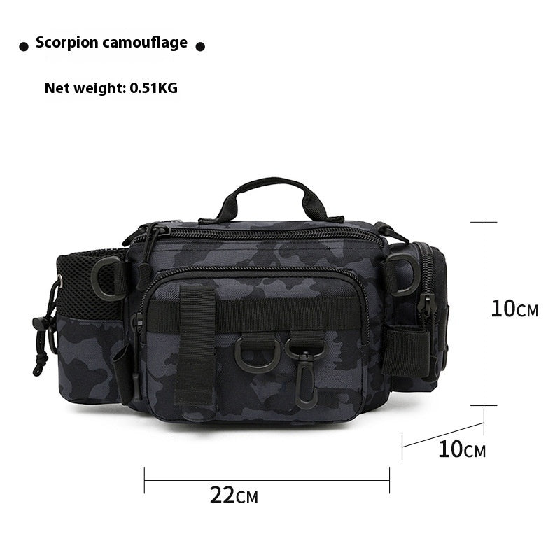 Multifunctional Rod Waist Bag Fishing Crossbody Bag