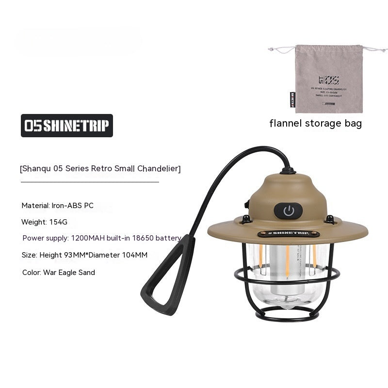 Camping Lantern Pine Cone Lamp Chandelier
