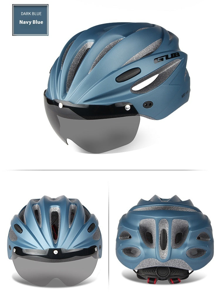 Integrated Riding Cap Magnetic Goggles Helmet