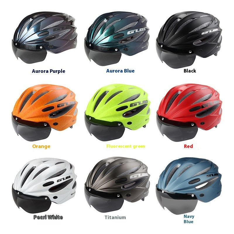 Integrated Riding Cap Magnetic Goggles Helmet