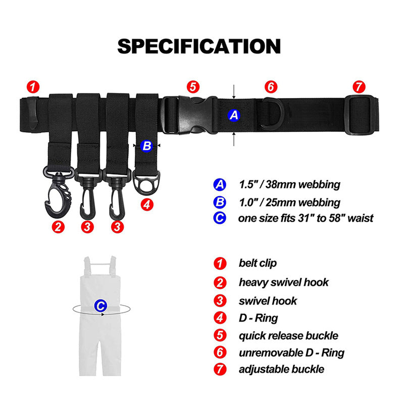Fishing Accessories Belt Buckle D Ring Hook