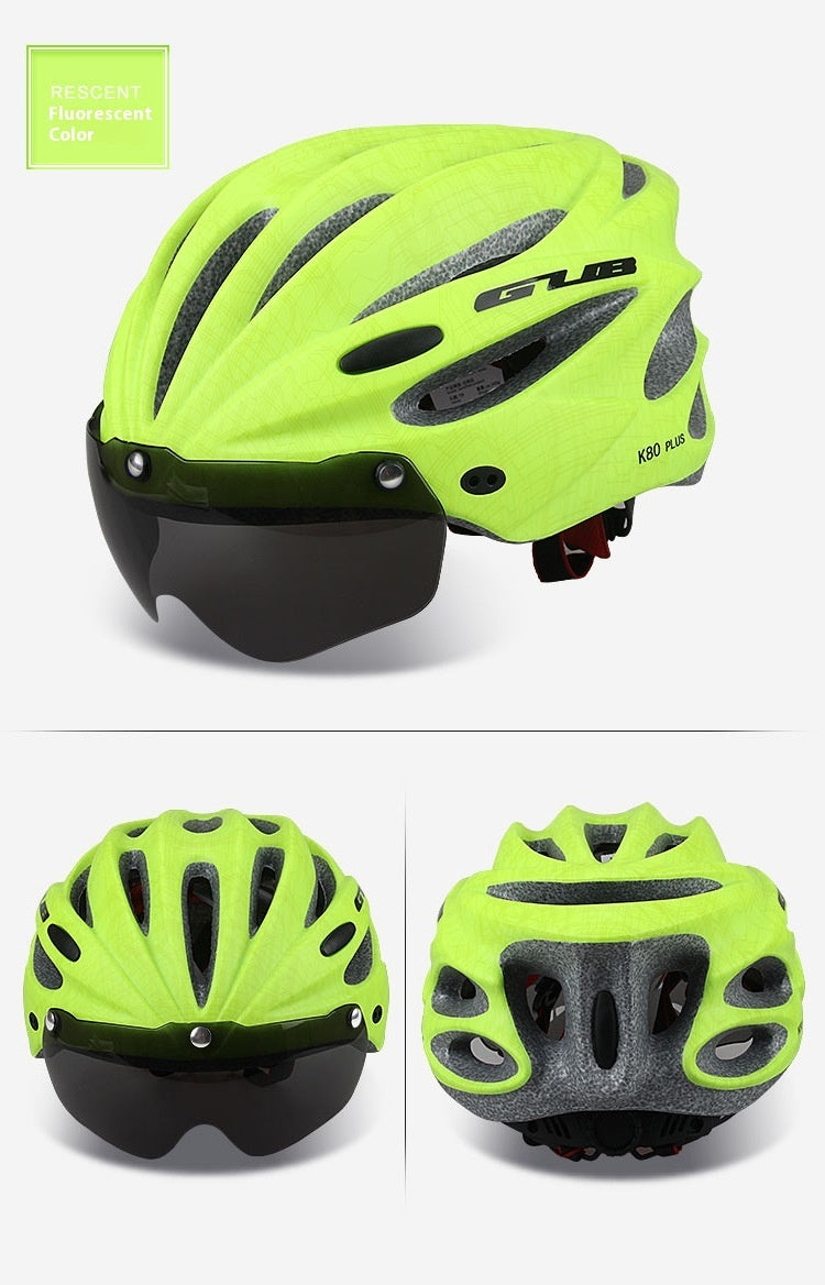 Integrated Riding Cap Magnetic Goggles Helmet
