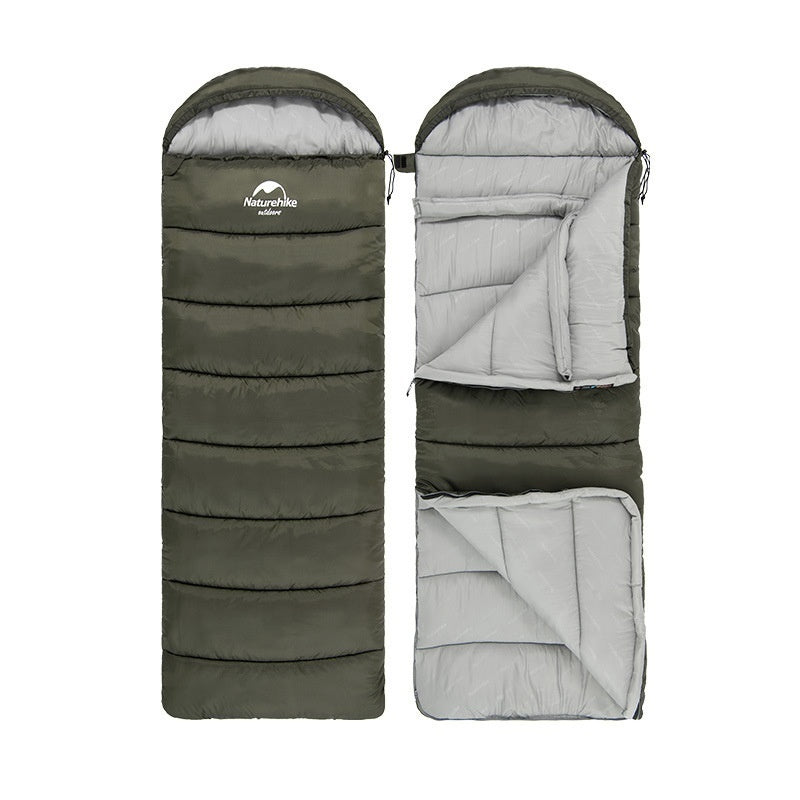 Envelope Hooded Sleeping Bag Outdoor