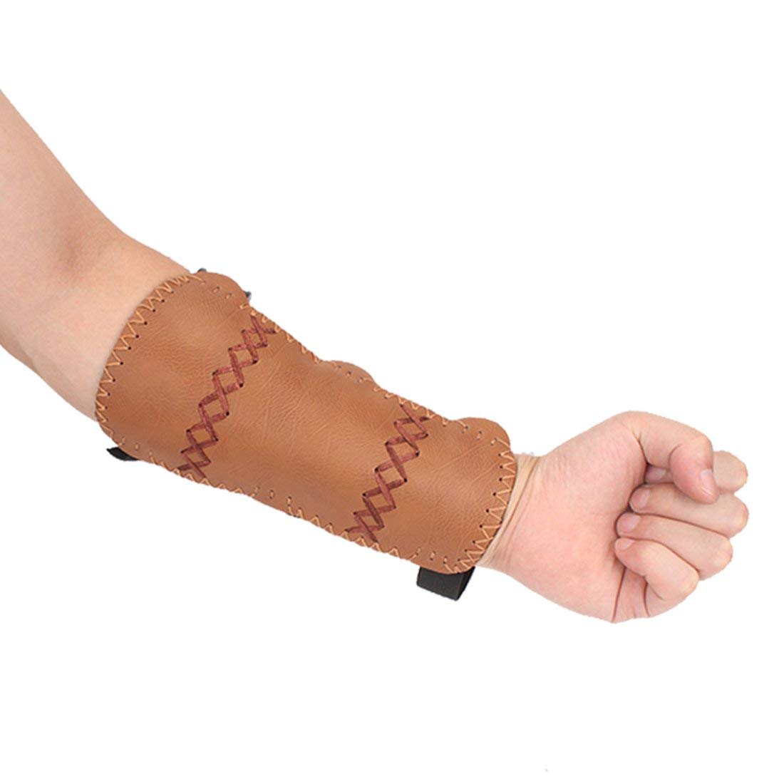 Youth Leather 3-Strap Arm Guard, Archery Arm Protector