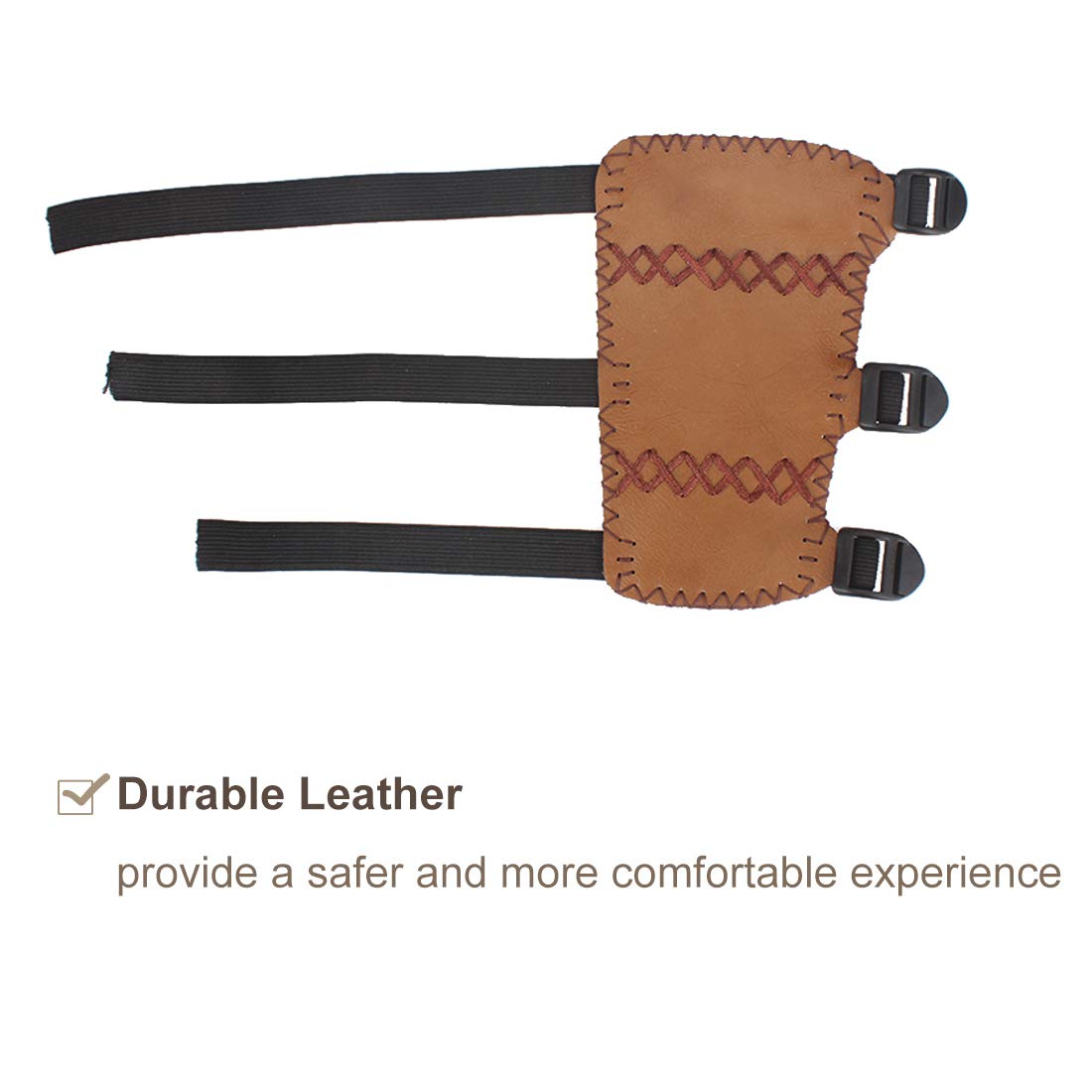 Youth Leather 3-Strap Arm Guard, Archery Arm Protector