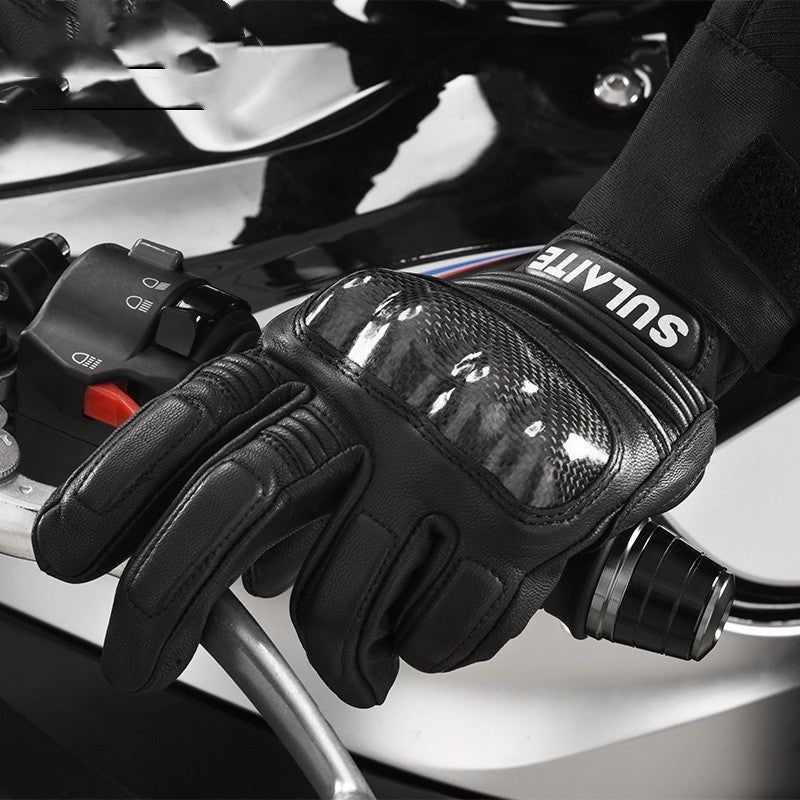 Sheepskin Riding Full Finger Gloves