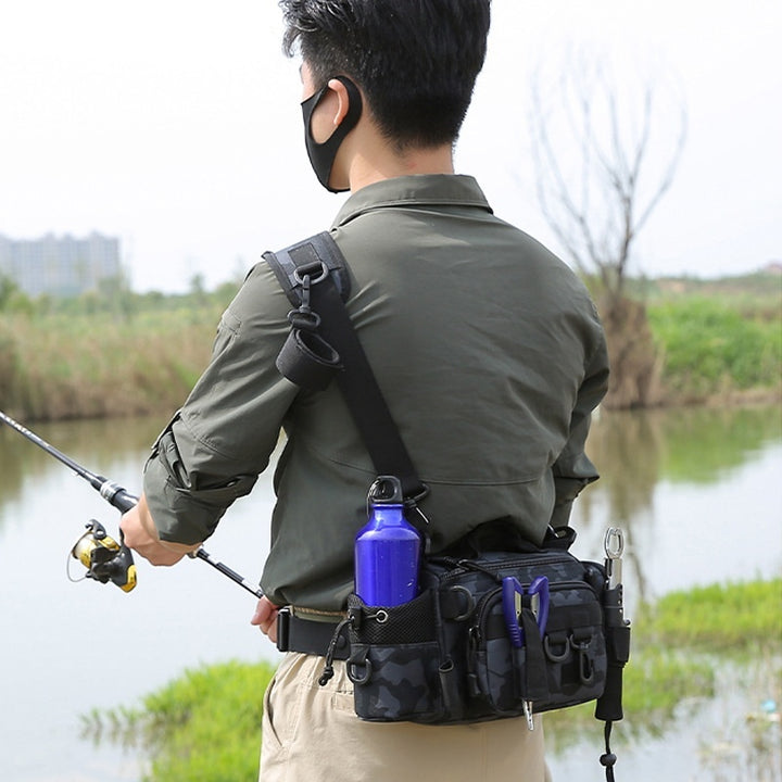 Multifunctional Rod Waist Bag Fishing Crossbody Bag