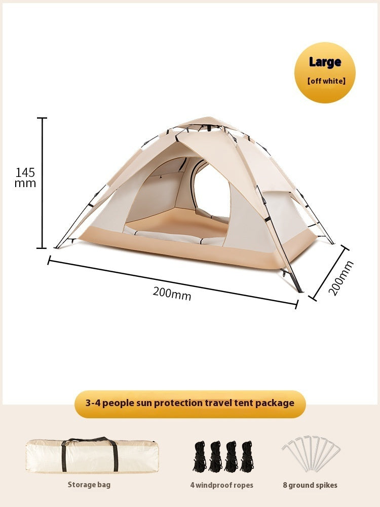 3-4 People Oxford Cloth Camping Tent