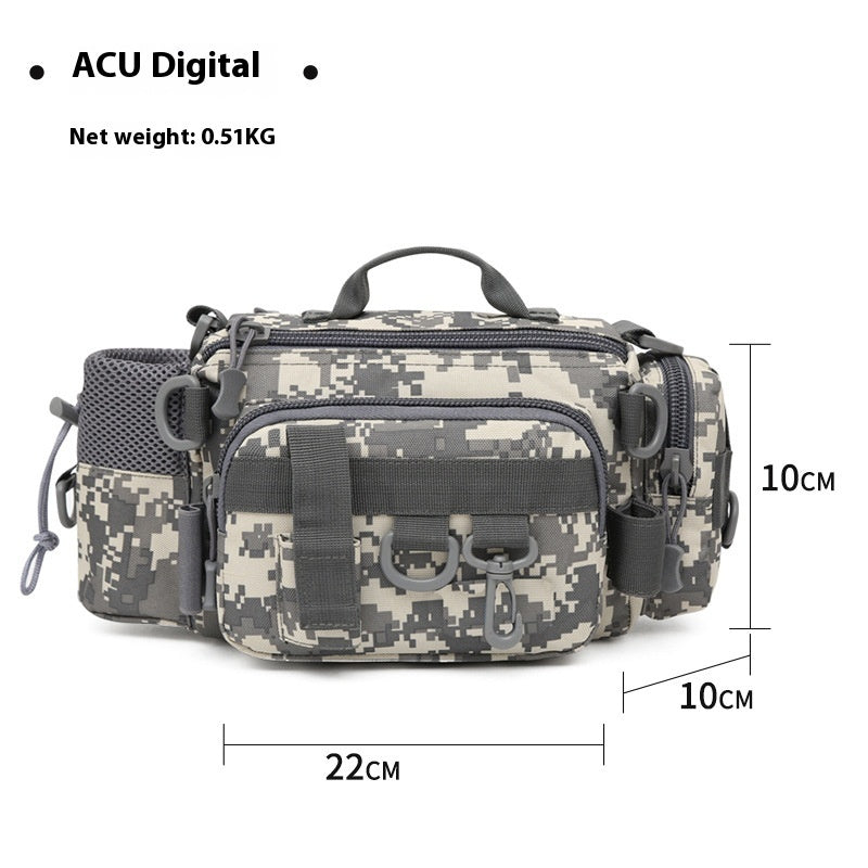 Multifunctional Rod Waist Bag Fishing Crossbody Bag