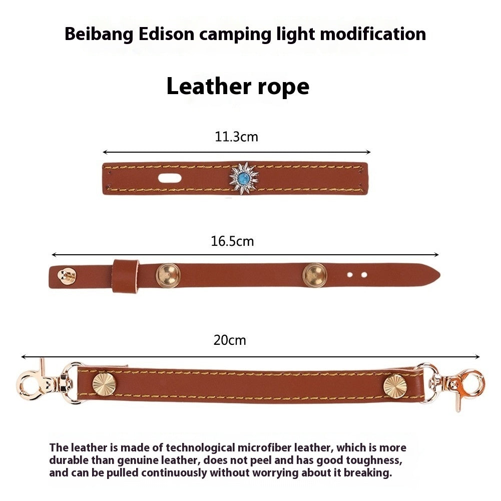 Camping Lantern Leather Hang Rope 3-piece