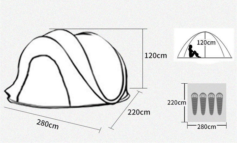Outdoor Automatic Tent Quickly Opens