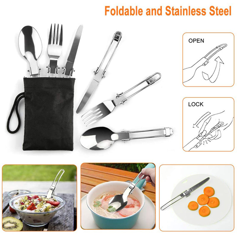 Camping  Suit Pot Folding Mini Cookware