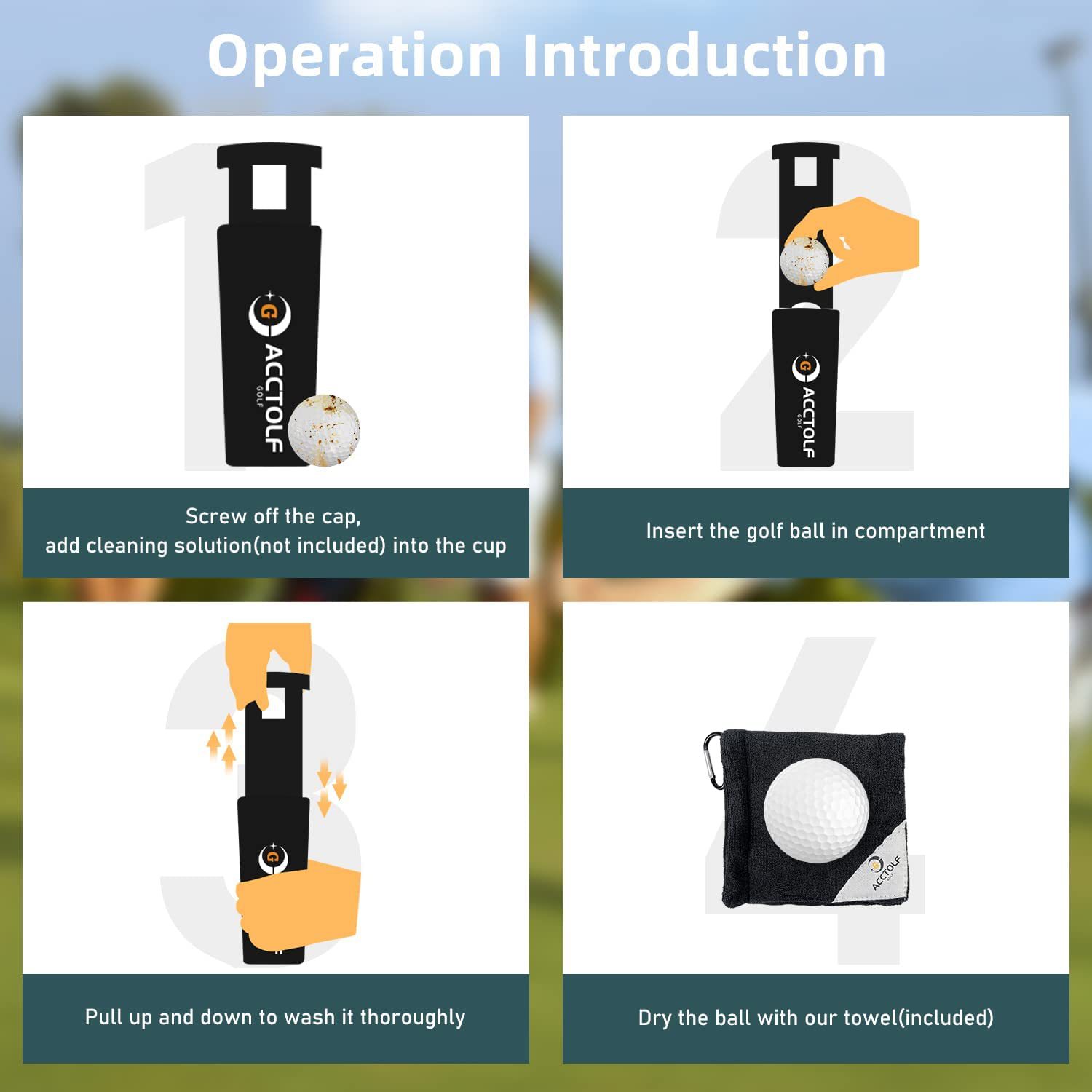 Golf Washing Machine Golf Bag Portable Cleaner