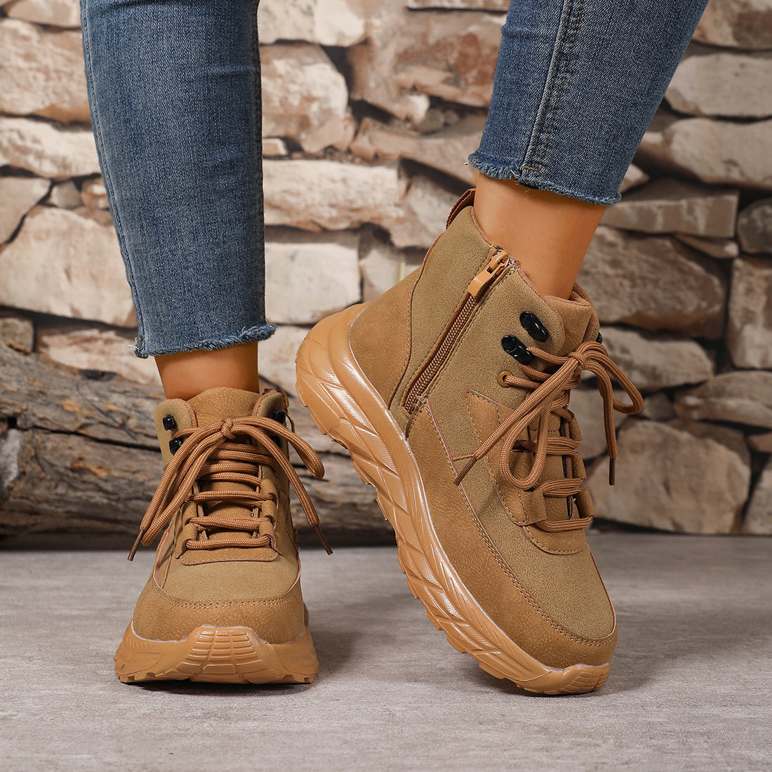 Fleece Lined Padded Warm Hiking Shoes