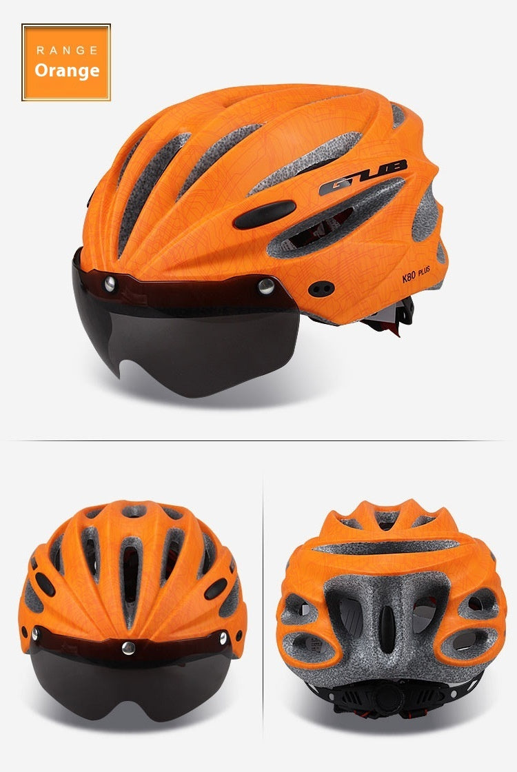 Integrated Riding Cap Magnetic Goggles Helmet