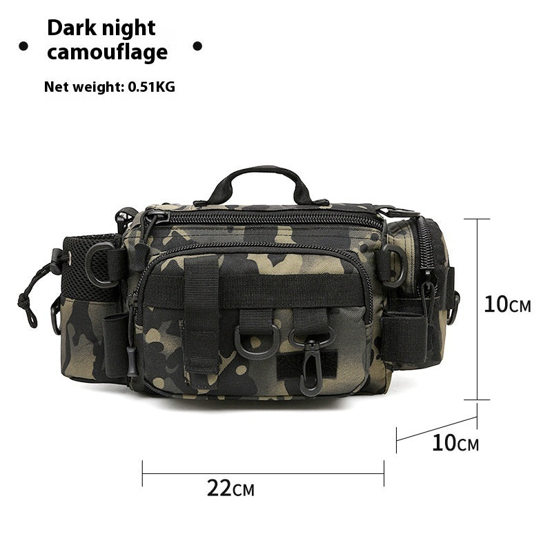 Multifunctional Rod Waist Bag Fishing Crossbody Bag